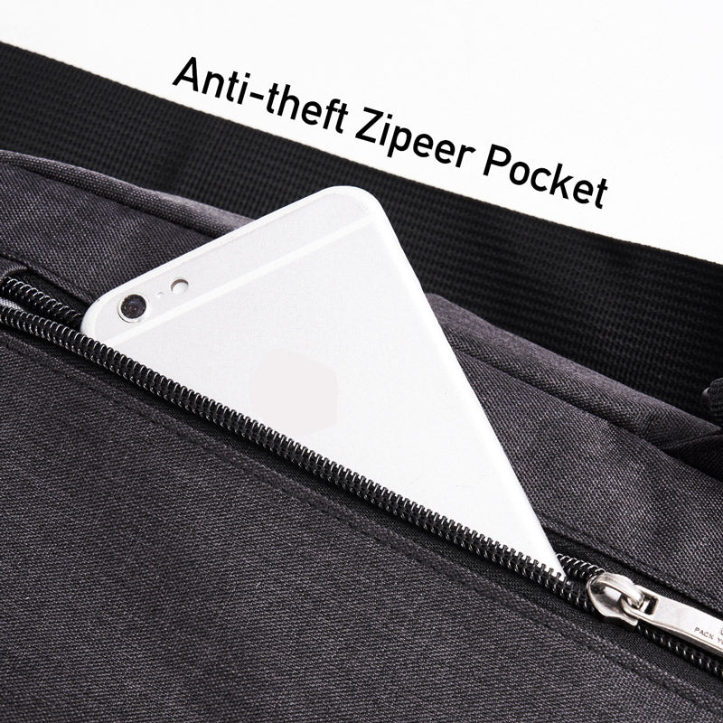 OIWAS black chest bag worn as crossbody sling for men