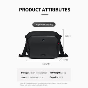 OIWAS Large ELEPHANTOM bag fit 14" laptop, with multiple compartments for documents, tech, and accessories