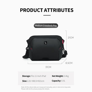 OIWAS Medium ELEPHANTOM bag fit 11" iPad, with multiple compartments for daily use