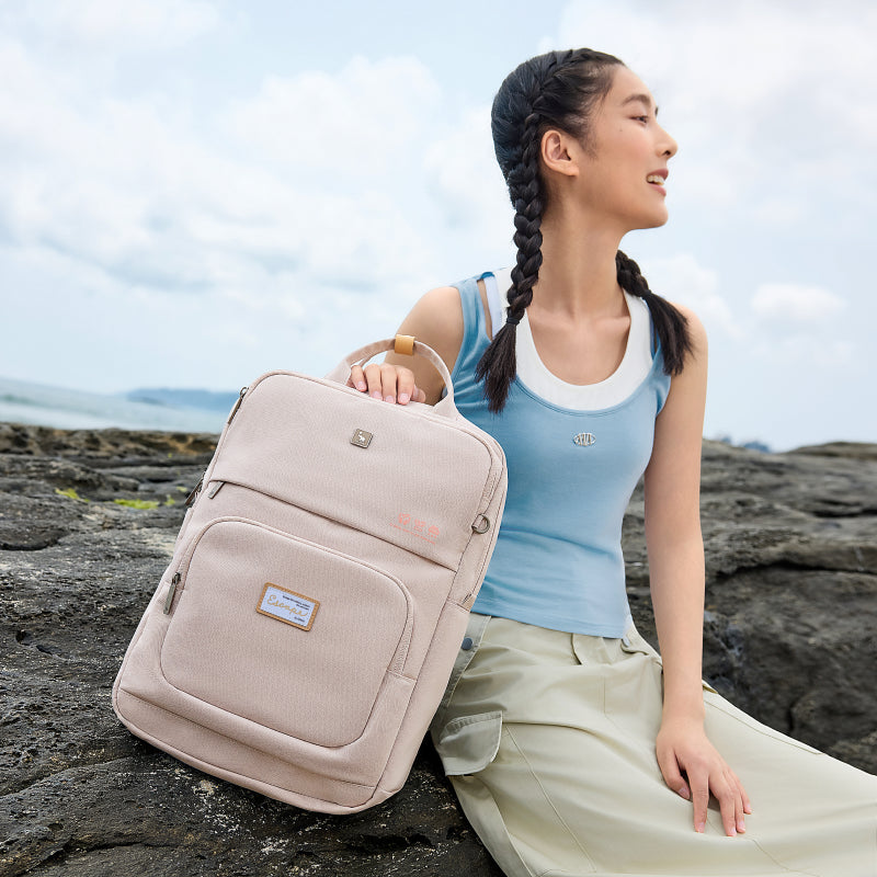 OIWAS-ESCAPE-14inch-Laptop-Backpack-for-Women-Pink-Scene