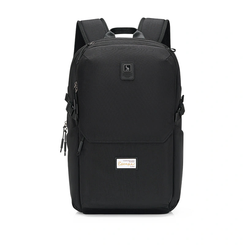 OIWAS-ESCAPE-Collection-15.6"-Laptop-Backpack-Black-Front