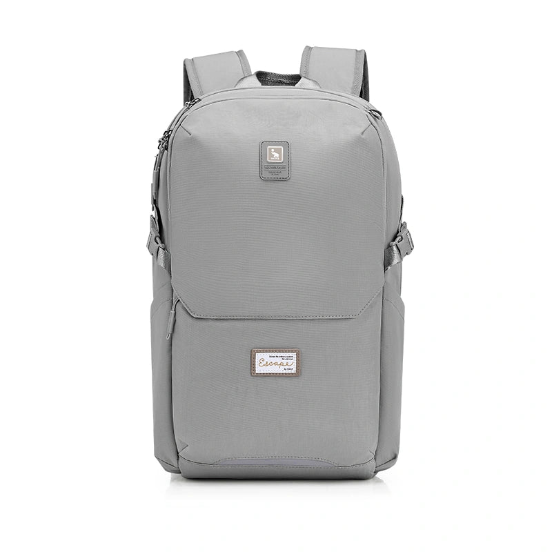 OIWAS-ESCAPE-Collection-15.6"-Laptop-Backpack-Grey-Front