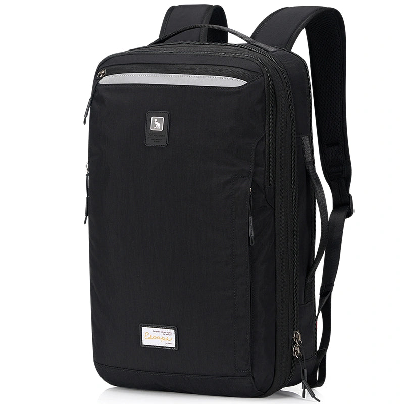 OIWAS-ESCAPE-Collection-Expandable-Laptop-Backpack-Black-Left