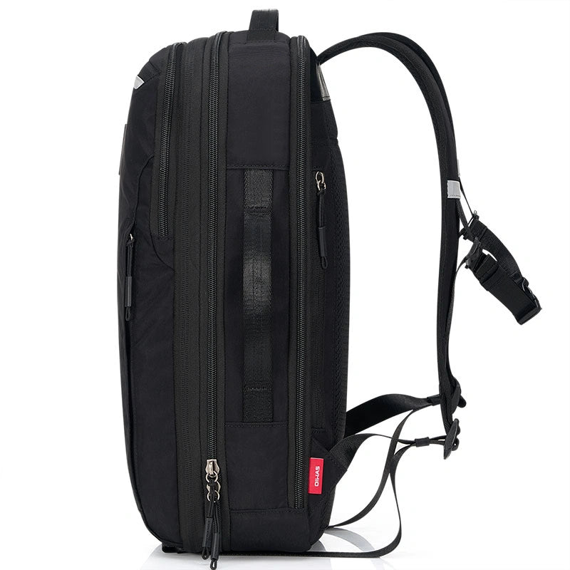 OIWAS-ESCAPE-Collection-Expandable-Laptop-Backpack-Black-Side