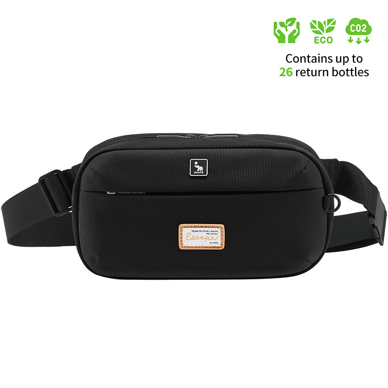 OIWAS-ESCAPE-Waist-Bag-Black-Front