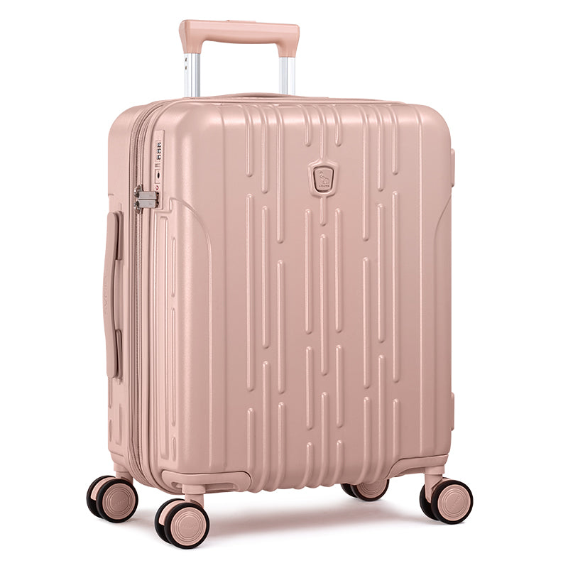 OIWAS pink expandable carry-on luggage with soft-touch anti-scratch finish—lightweight, airline-approved, and perfect for stylish travelers who love bold color and smart functionality.