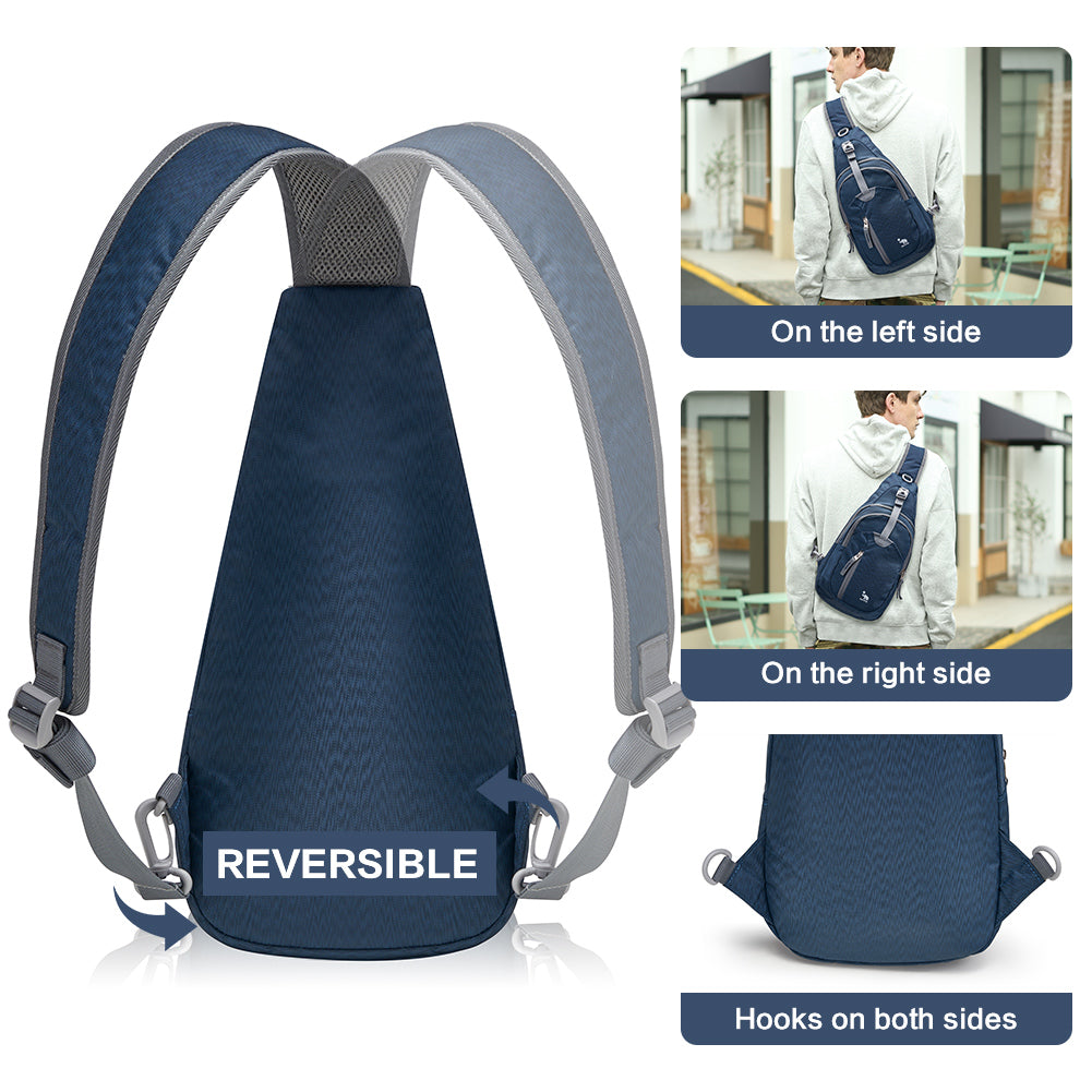 OIWAS-Fashion-Sling-Bag-Blue-Adjustable-Strap