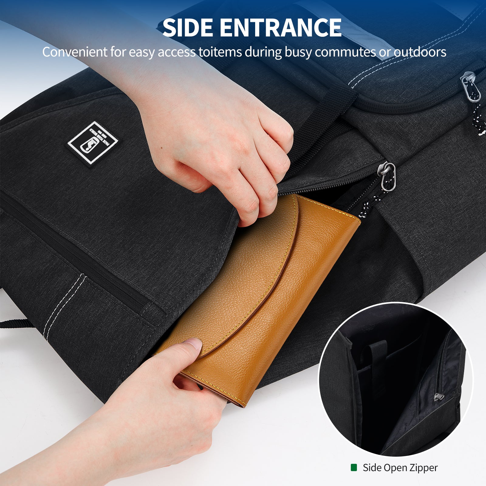 OIWAS Flap Laptop Backpack – Lightweight Travel & Commuter Bag for 14