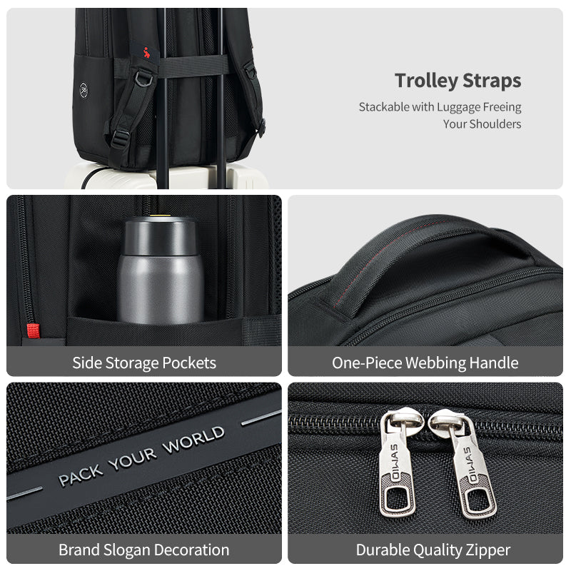GEMINI 17.3” Waterproof Large Capacity Backpack – OIWAS Luggage & Bag