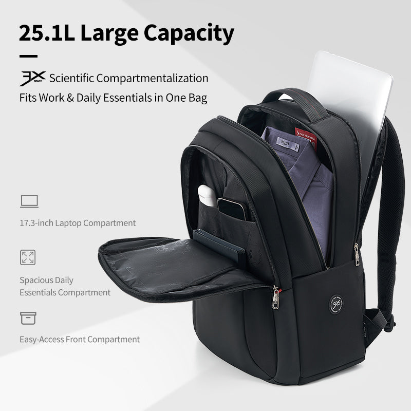 backpack with laptop compartment waterproof GEMINI 17.3” Waterproof Large Capacity Backpack