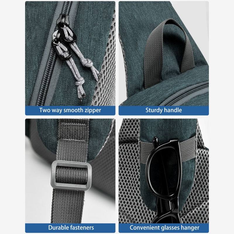 OIWAS-GreyGreen-Sling-Bag-Detail