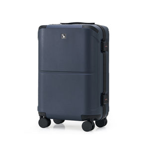 OIWAS Horizon X Series aluminum frame carry-on luggage in matte black, featuring aircraft-grade aluminum frame and premium finish for business and frequent travelers