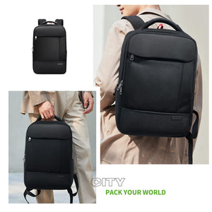 OIWAS 15.6 inch laptop backpack black, lightweight water-resistant business travel bag for men women