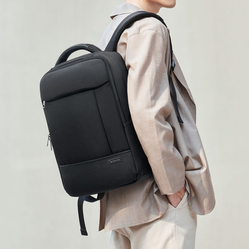 OIWAS 15.6 inch laptop backpack black, lightweight water-resistant business travel bag for men women