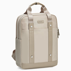 OIWAS Simple Laptop Backpack Apricot Right View – Multi-Pocket Bag
