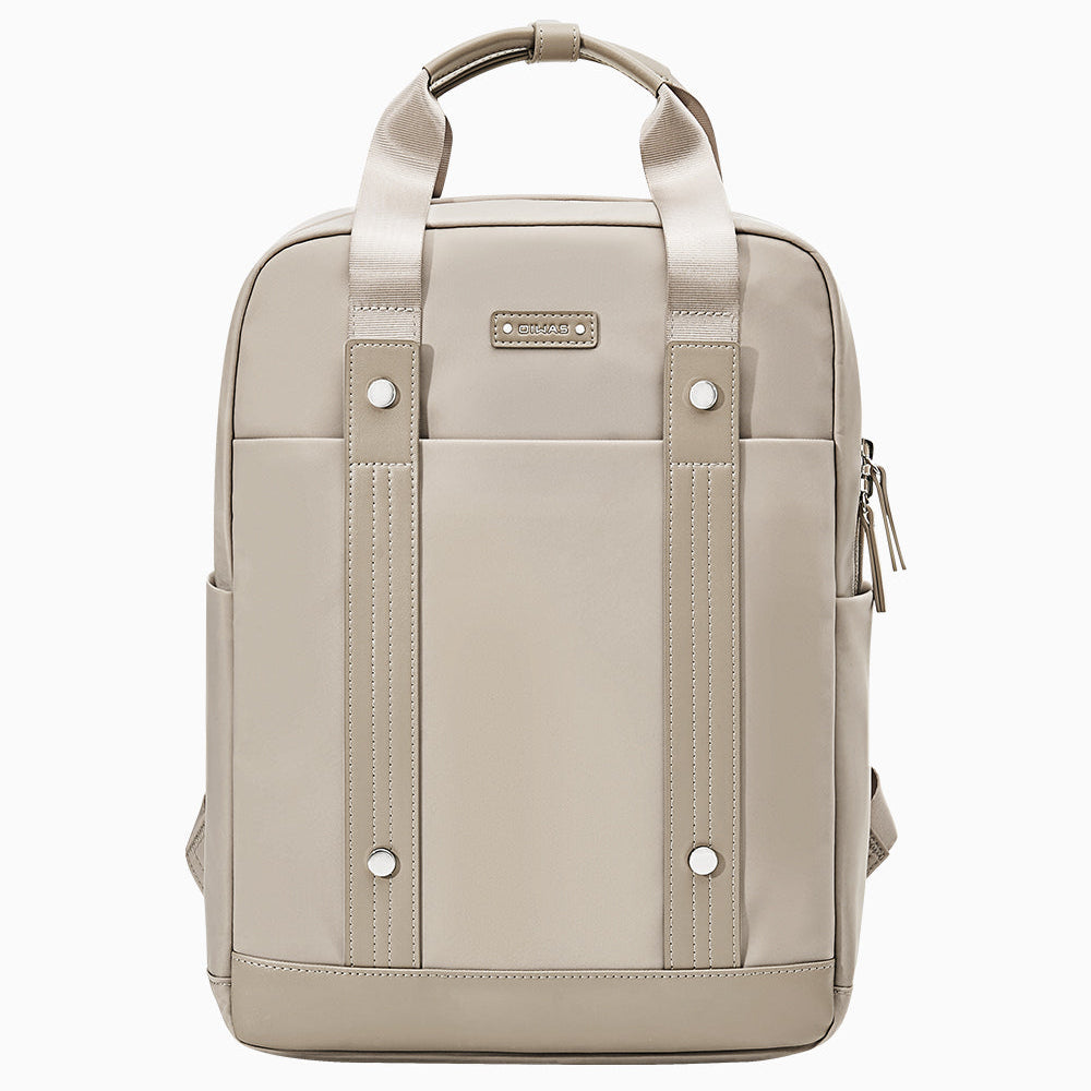 OIWAS Simple Laptop Backpack for Women in Apricot – Lightweight Travel Bag
