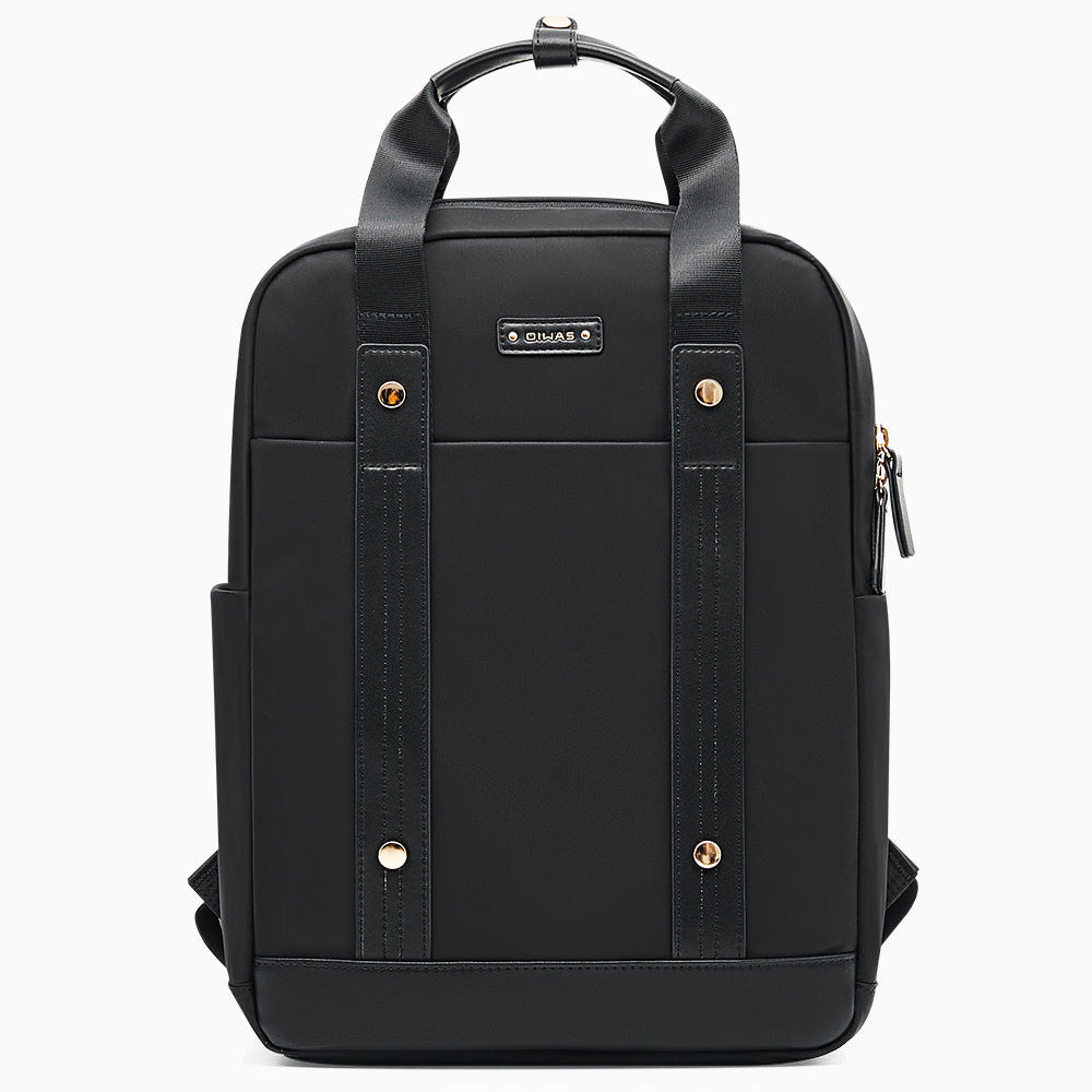 OIWAS Simple Laptop Backpack for Women in Black – Classic Work Bag