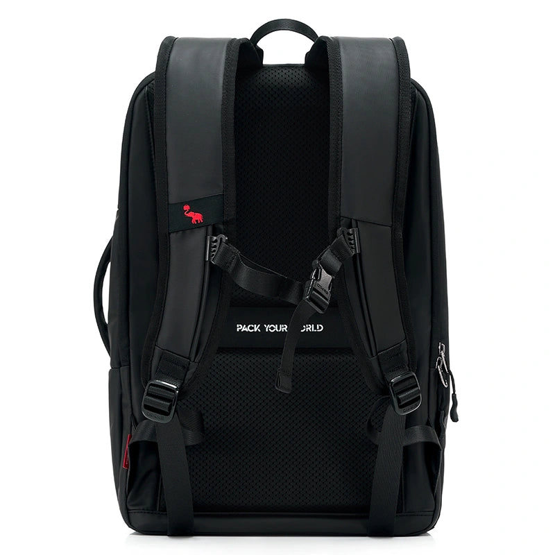 OIWAS business backpack back panel and shoulder straps detail