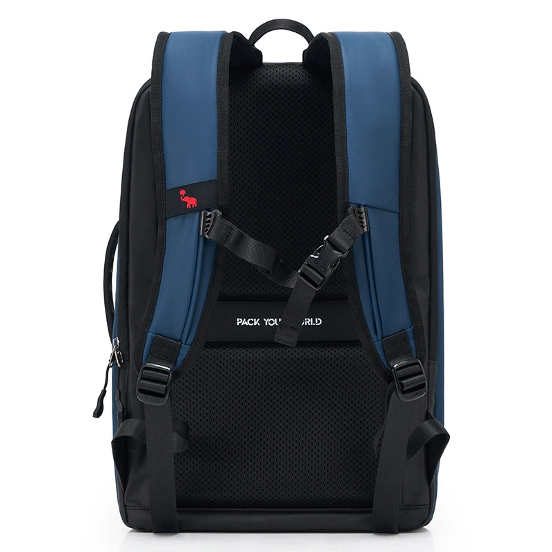 OIWAS business backpack back panel and shoulder straps detail