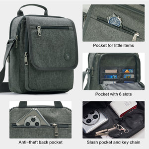 OIWAS-Mens-Crossbody-Green-Pockets