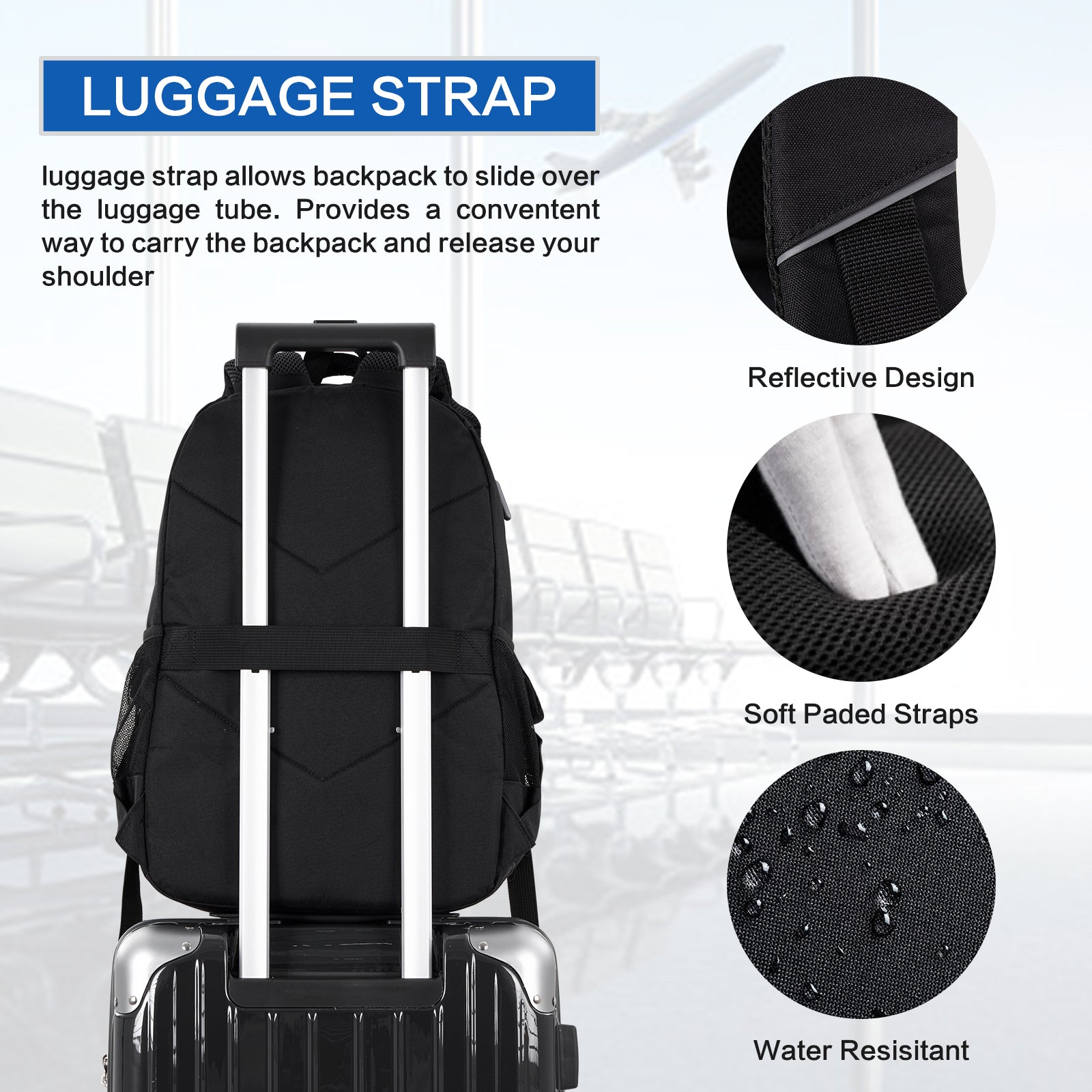 OIWAS-Multi-Purpose-Laptop-Backpack-Black-Luggage-Strap
