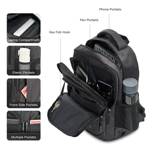 OIWAS-Multi-Purpose-Laptop-Backpack-Grey-Large-Capacity