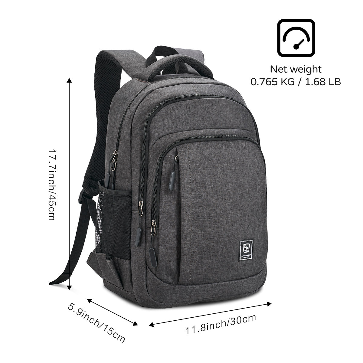 OIWAS-Multi-Purpose-Laptop-Backpack-Grey-Size