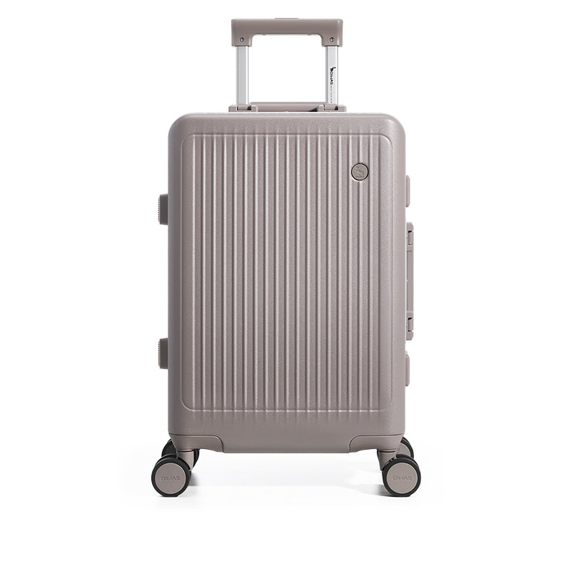 OIWAS-PIONEER-Aluminum-Frame-CarryOn-Coffee-Front