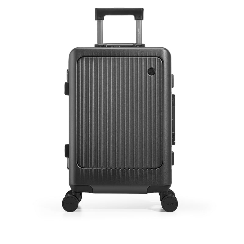 OIWAS-PIONEER-Front-Opening-CarryOn-Grey-Front