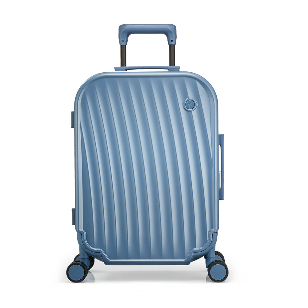 OIWAS-SMOOTH-Aluminum-Frame-CarryOn-Blue-Front