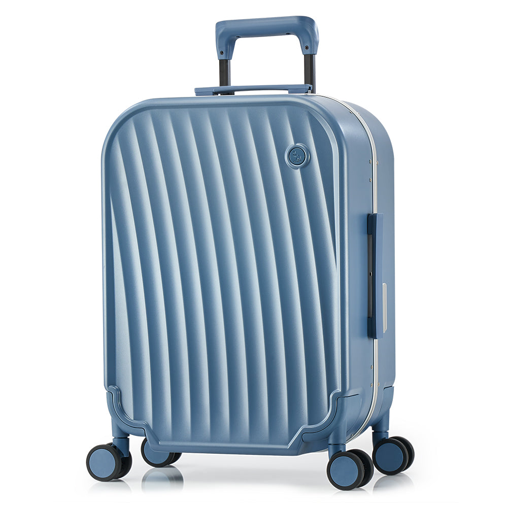 OIWAS-SMOOTH-Aluminum-Frame-CarryOn-Blue-Left