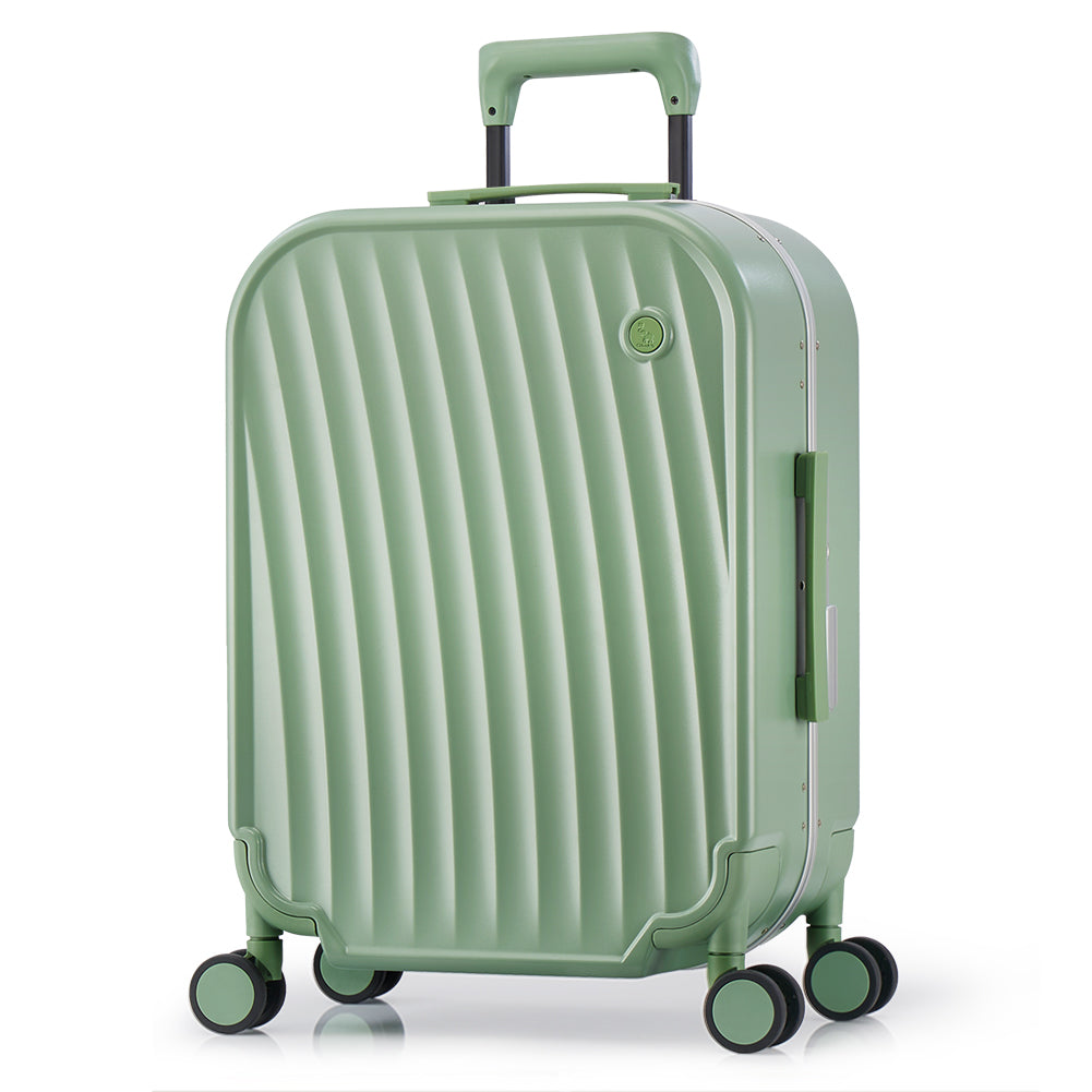 OIWAS-SMOOTH-Aluminum-Frame-CarryOn-Green-Left