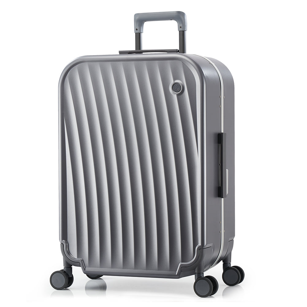 OIWAS-SMOOTH-Aluminum-Frame-CarryOn-Grey-Left