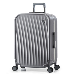 OIWAS-SMOOTH-Aluminum-Frame-CarryOn-Grey-Left