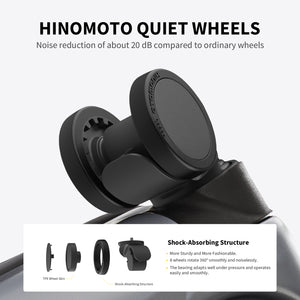 OIWAS SMOOTH Series Front Opening 20”Carry On Luggage: made with high-quality hinomoto quiet wheels, noise reduction of 20 dB compared to ordinary wheels