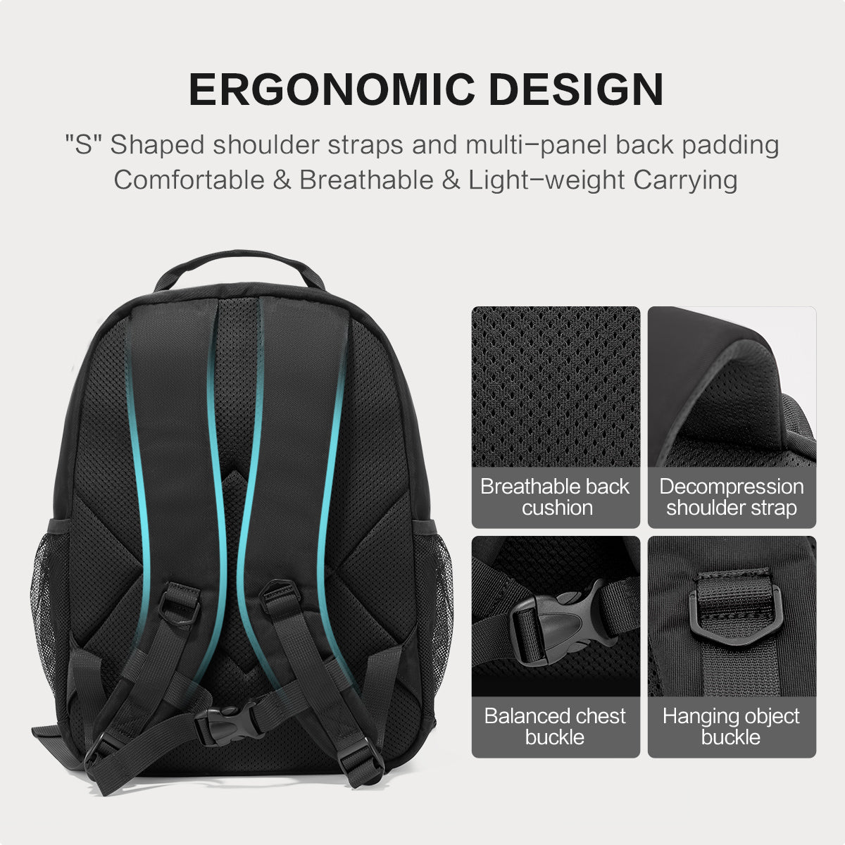 OIWAS-School-Bag-Black-Ergonomic-Design