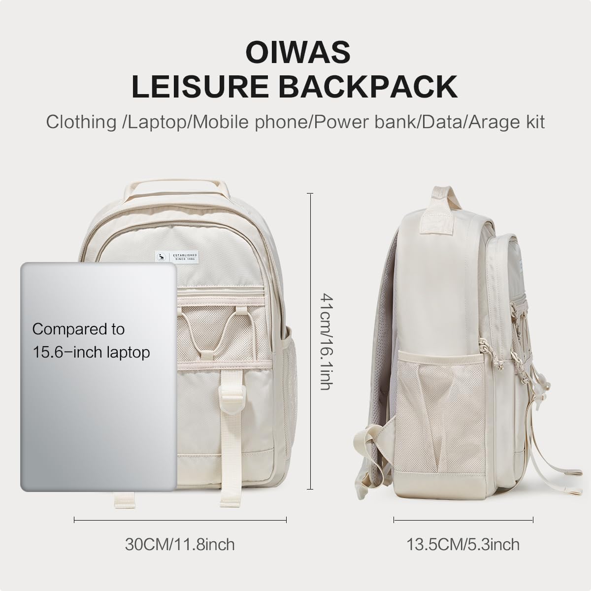 OIWAS-School-Bag-White-Size