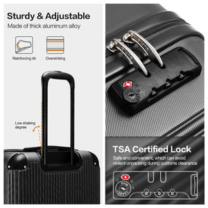 OIWAS-Travel-Luggage-Black-Detail