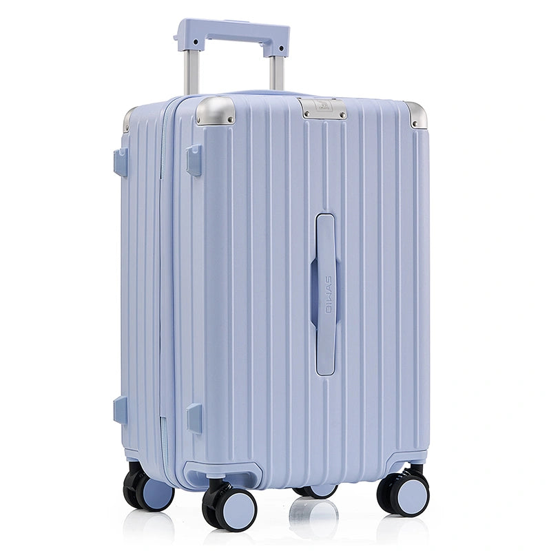 OIWAS Trunk Suitcase 360 degree spinner wheels close-up detail