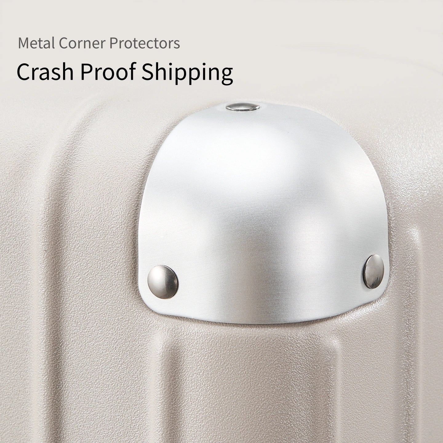 OIWAS trunk suitcase with reinforced metal corner guards for enhanced durability and impact protection during travel
