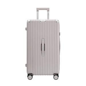 OIWAS Trunk Suitcase oatmeal color full view hardshell luggage