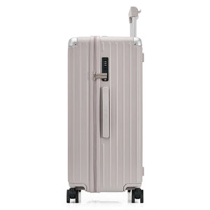 OIWAS Trunk Suitcase side profile view hardshell luggage with TSA lock