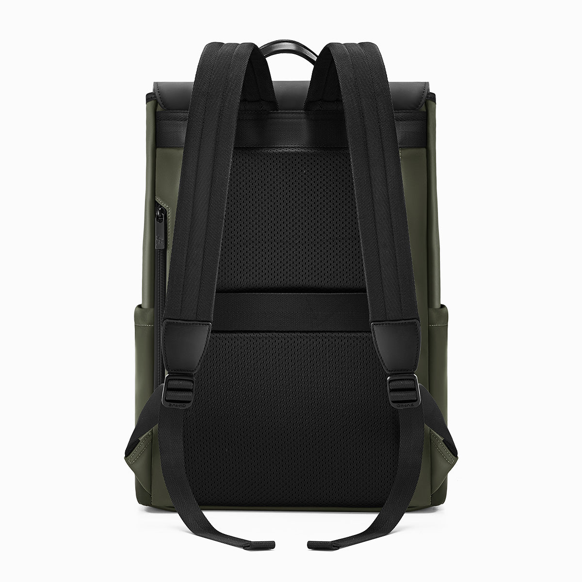 OIWAS VANGUARD backpack securely attached to rolling luggage using the built-in trolley sleeve, making it easy to navigate busy airports or train stations