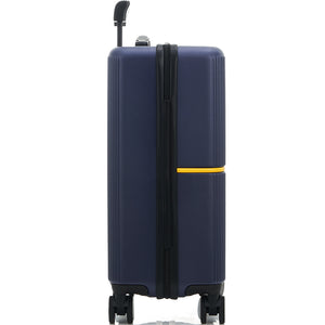 Navy blue suitcase with a yellow accent on a white background — OIWAS Edge Collection