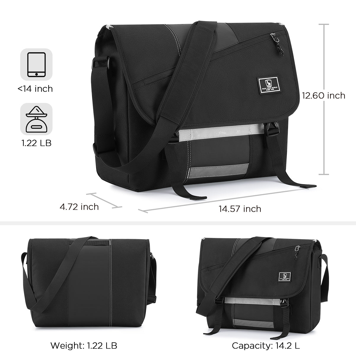 Men's messenger bag multi-color optional large-capacity fashion waterproof leisure bag OIWAS丨Pack Your World丨Bags, Backpack & Luggage