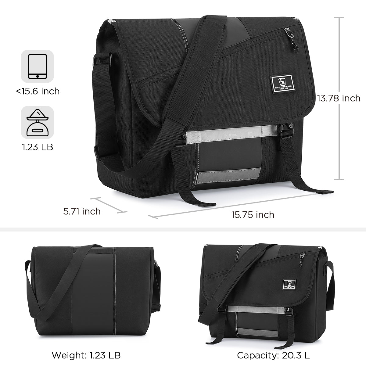 Men's messenger bag multi-color optional large-capacity fashion waterproof leisure bag OIWAS丨Pack Your World丨Bags, Backpack & Luggage