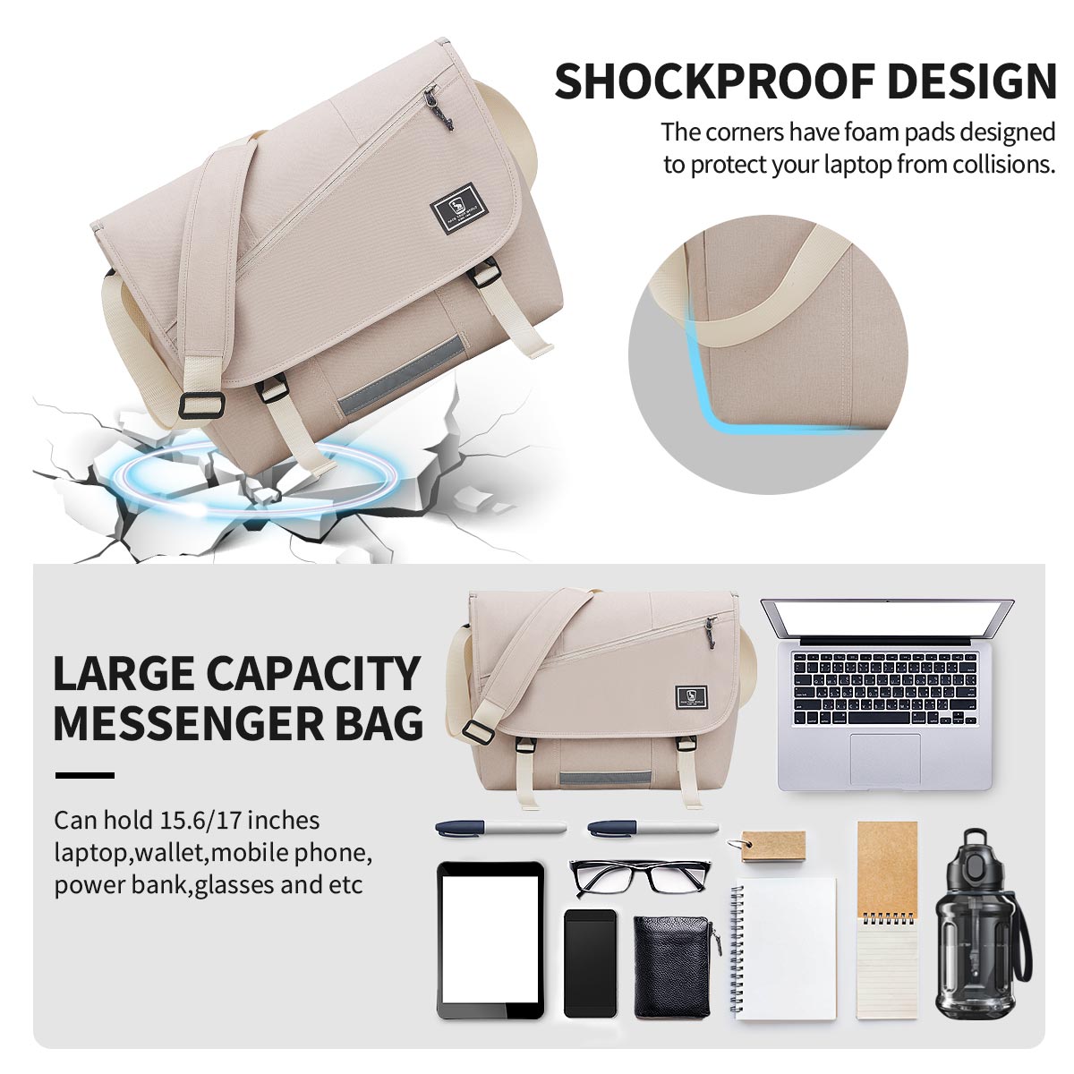 Women's messenger bag multi-color optional large-capacity fashion waterproof leisure bag OIWAS丨Pack Your World丨Bags, Backpack & Luggage