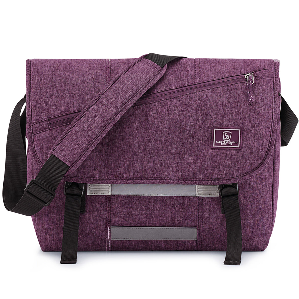 OIWAS schoudertas voor dames en heren, grote werktas, schooltas, omhanging laptoptas, 15,6 inch, klassieke aktetas, business schoudertas voor kantoor, universiteit, reis en vakantie
