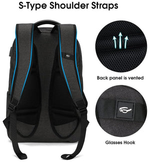 OIWAS Laptop Backpack - Back Panel and Shoulder Straps