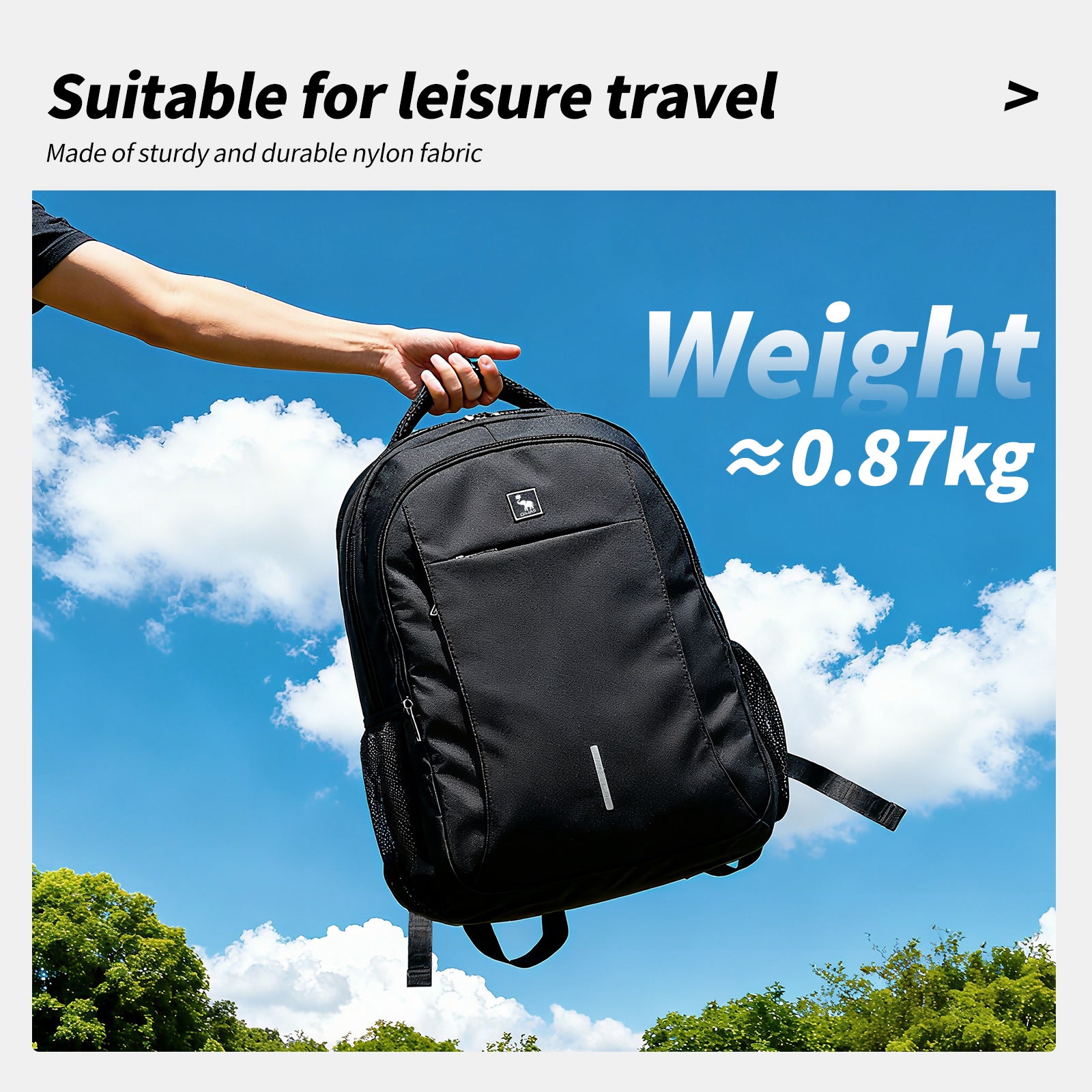 OIWAS 17" business laptop backpack with USB charger, water-resistant fabric, and secure anti-theft pocket for commuters.